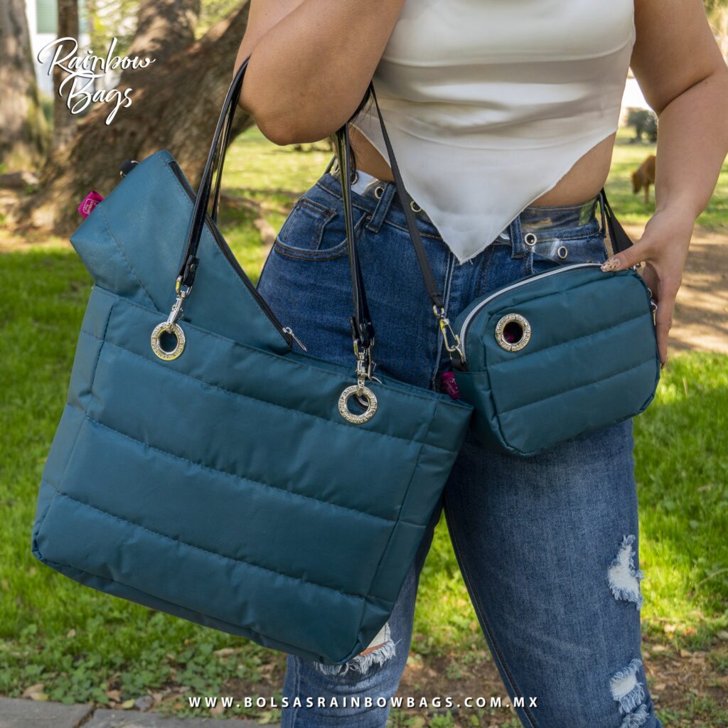 Combo de 3 piezas Bolsa Clásica Crossbody Cosmetiquera Verde