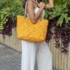Bolsa Rombos Lona Mango