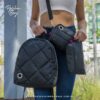 Combo de 3 Piezas: Mochila Clásica + Crossbody + Cosmetiquera - Lona Negro