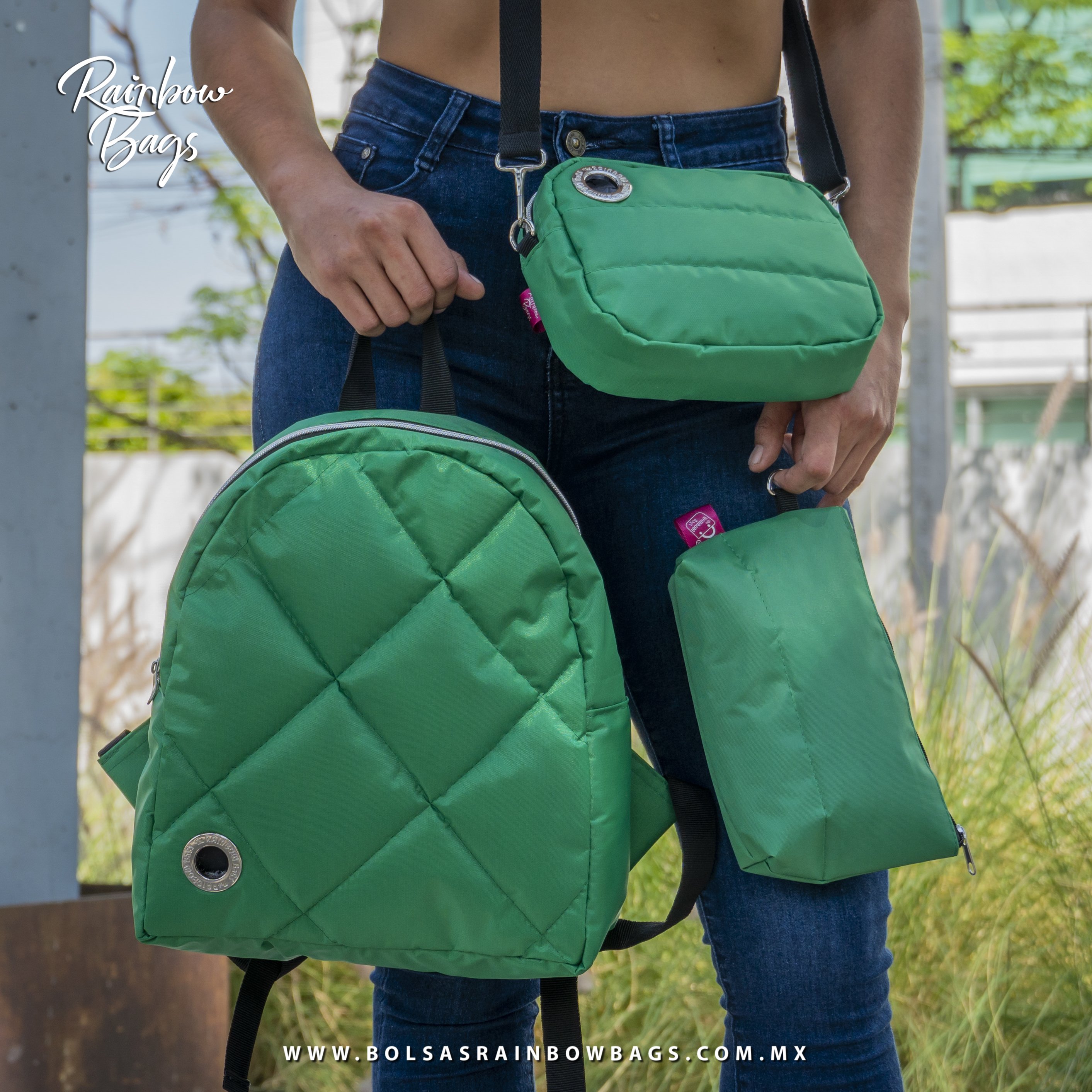 Mochila Lona Verde