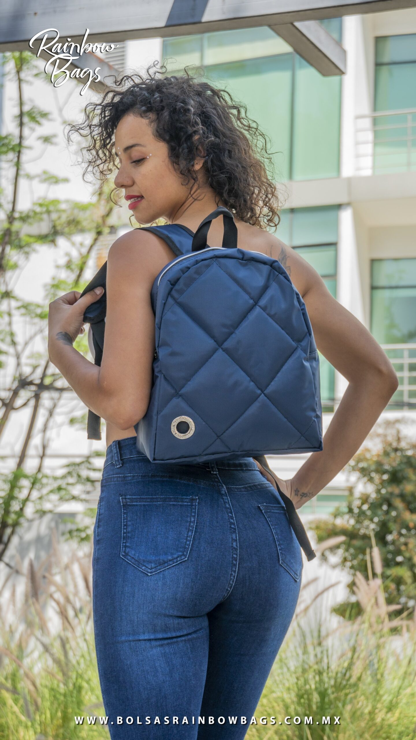 Bolso Mochila Azul 