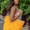 Bolsa Rombos Lona Mango - Imagen 3