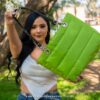 Bolsa Clásica Lona Verde Limón - Imagen 5